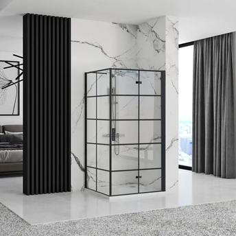 Rea Molière Black Διπλή καμπίνα ντους 90x110