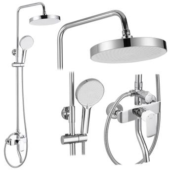 Shower set REA BLOOM WHITE CHROME