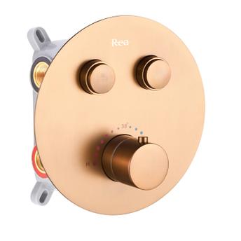 LUNGO Piilosuihkusetti Harjattu COPPER BRUSH termostaatilla + BOX