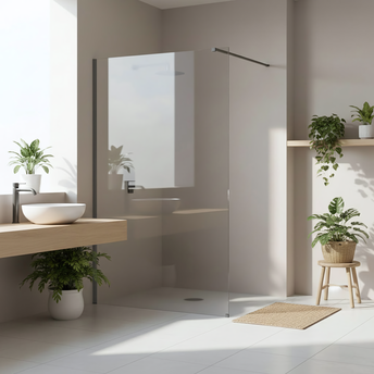 Tuš zaslon Rea Flexi Transparent / Titan 120