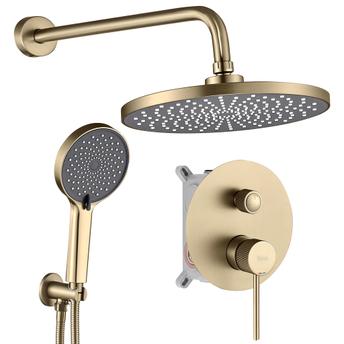 Rea Lungo Stripe Gold Brush paslēpts dušas komplekts + BOX