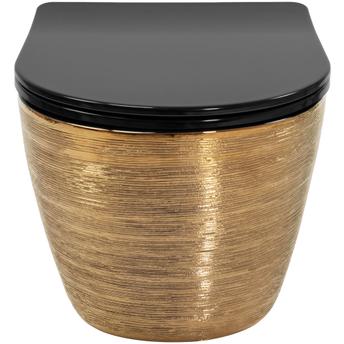 Zidna WC školjka Carlo Flat Brush Gold