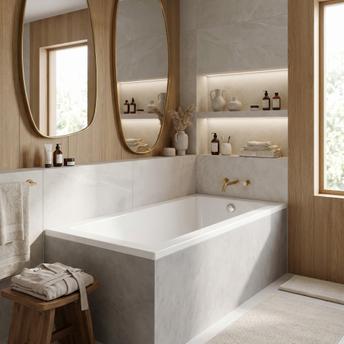 Baignoire acrylique encastrable Rea Prima 150