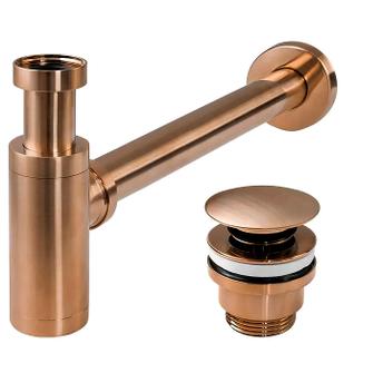 Waschbecken-Siphon Klik-Klak Universal REA COPPER MAT
