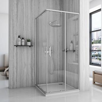 Rea City 90x90 dušas kabīne Nickel Brush