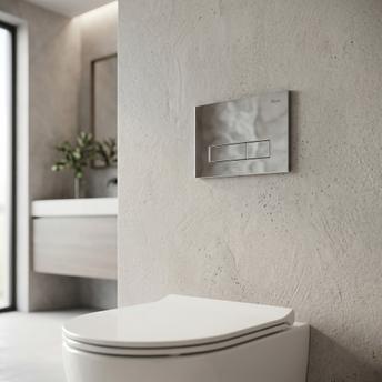 Σετ Εντοιχιζόμενου Πλαισίου WC Slim 024N με Κουμπί HD Chrome