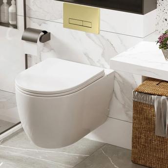 Okvirni ugradbeni set za WC školjke s gumbom H   Gold