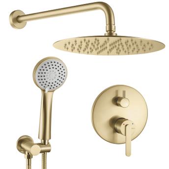 Slēptas dušas komplekts Rea Ontario Brush Gold + BOX