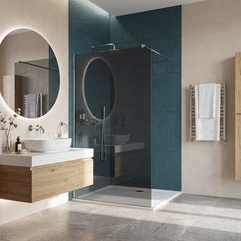 Tuš zaslon Rea Flexi Grey / Chrome 120