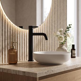 Bathroom faucet Rea Lungo Black High