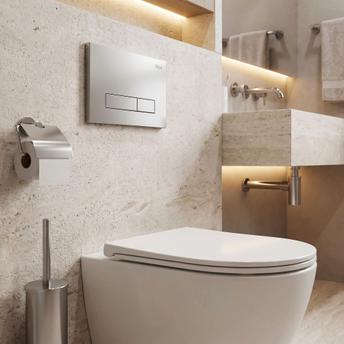 Σετ Εντοιχιζόμενου Πλαισίου WC Slim 024N με Κουμπί HD Satin