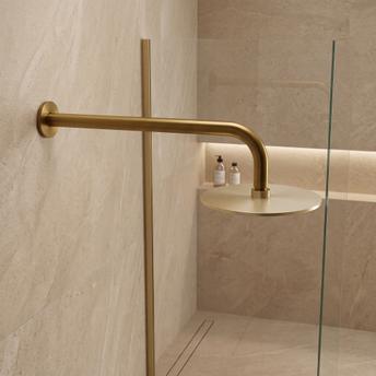 Runder Duscharm REA JS-9021 40cm Brush gold