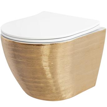Carlo Flat wc-istuin, harjattua kultaa