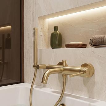 Robinet de baignoire Rea Lungo Diamond Brush Gold