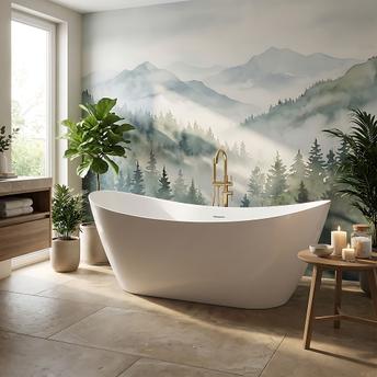 Freestanding bath Rea Ferrano Slim 180