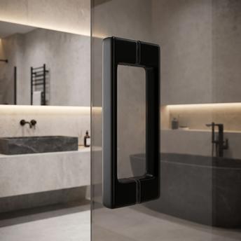 Shower door handle Rea 02 Black