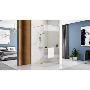 Rea Aero Intimo Gold Brushed N 120 Walk In dušas siena ar plauktu un Evo pakaramo