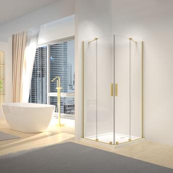 REA suihkukaappi Montana Double Gold Brush 80x80