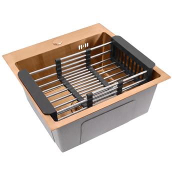 Čelična sudopera sa setom dodataka 3 kom. REA Leo 40 Brush Copper