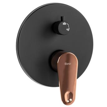 Ugradbeni tuš set REA MILD BLACK ROSE GOLD + BOX