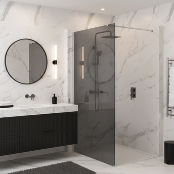 Tuš zaslon Rea Flexi Grey / Chrome 90