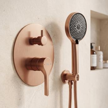 Kit de douche encastré Rea Maxim Brush Copper  + BOX