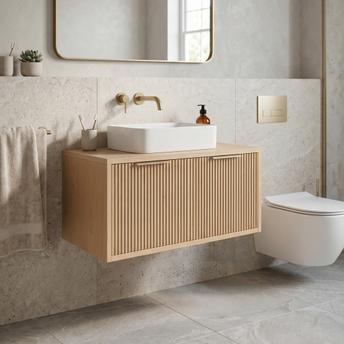 Bathroom vanity cabinet Rea Core 80cm Beige