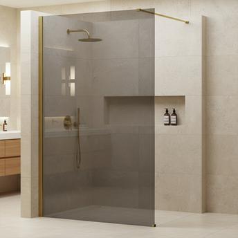 Tuš zaslon Rea Flexi Grey/ Gold 80