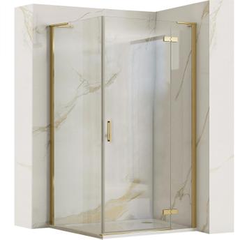 Cabina doccia REA Hugo 100x90 Gold Brush