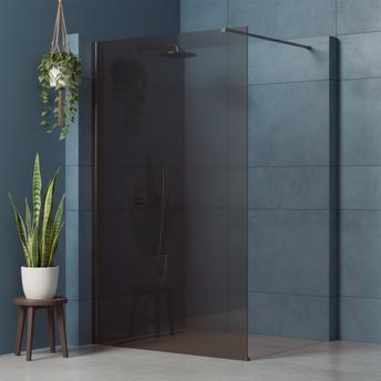 Duschwand Rea Flexi Brown / Titan 110