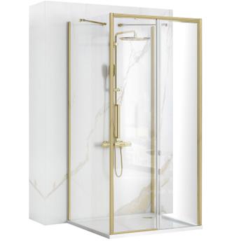 Cabina Doccia A Parete REA Rapid Slide  Brush Gold