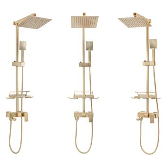 Sprchový set REA JACK BRUSHED GOLD