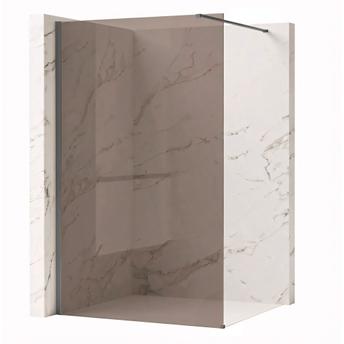 Duschwand Rea Flexi Brown / Titan 130