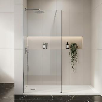 Paroi de douche Rea Flexi Transparent / Chrome 80
