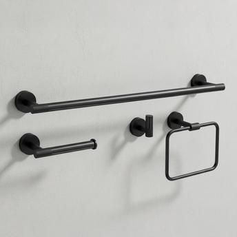 Badezimmer-Accessoire-Set GRID Black 4-teilig