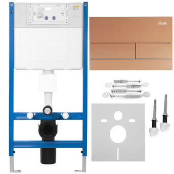WC voorwand installatiesysteem K011A-Q REA T Brush Copper/Rose Gold
