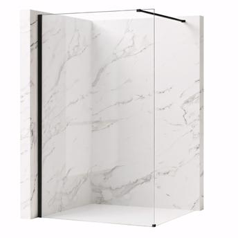 Kabina prysznicowa Walk-In Rea Flexi Transparent / Black 100