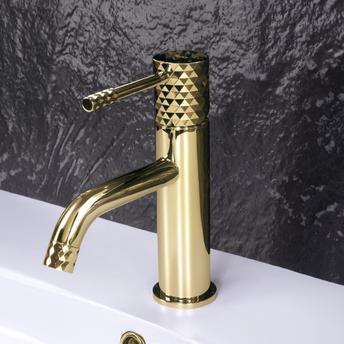 Bathroom faucet Rea Lungo Diamond Gold