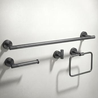 Badezimmer-Accessoire-Set GRID Titan 4-teilig