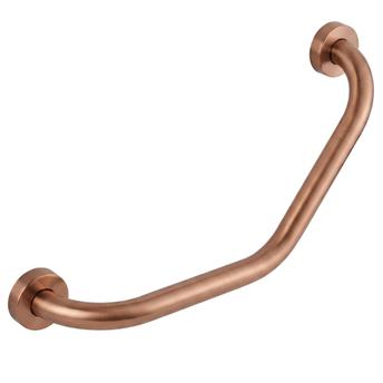 Bathroom angled grab bar BRUSH COPPER