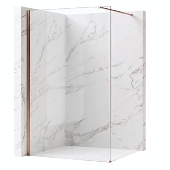 Kabina prysznicowa Walk-In Rea Flexi Transparent / Brush Copper 90