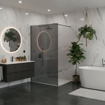 Tuš zaslon Rea Flexi Grey / Titan 110