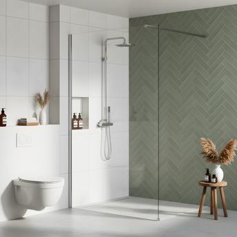 Paroi de douche Rea Flexi Transparent / Chrome 140