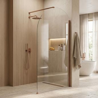 Tuš zaslon Rea Heaven Brush Copper 100