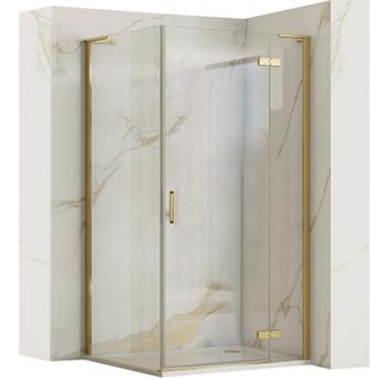 Cabina doccia REA Hugo 100x80 Gold Brush