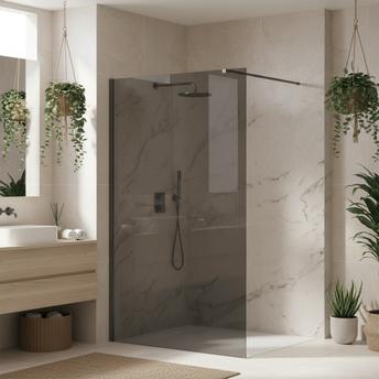 Tuš zaslon Rea Flexi Grey / Titan 80