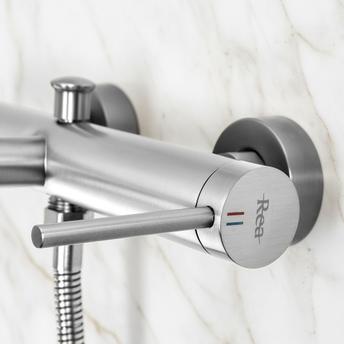 Fürdőkád csaptelep Rea Foss Nickel Brush