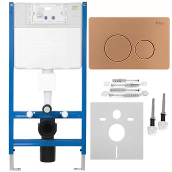 WC voorwand installatiesysteem K011A-Q REA I Brush Copper
