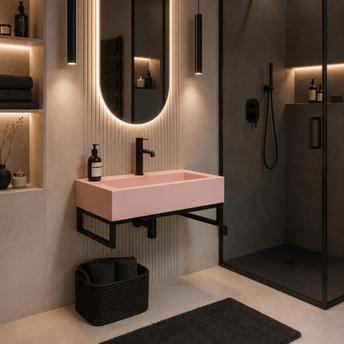 Nablatni umivaonik GOYA PINK 50CM + Okvir