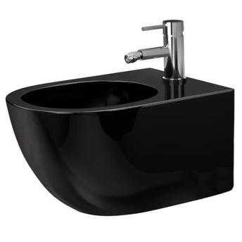 wandhängandes Bidet Carlo Mini black shiny